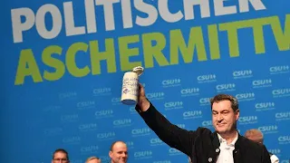 Söder beim Aschermittwoch: „Bäume sind das einzig Grüne, was ich umarmen will“