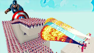100x CAPTAIN AMERICA + 2x GIANT vs 3x EVERY GOD - Totally Accurate Battle Simulator TABS