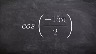 Using coterminal angles to evaluate the trigonometric function cosine