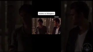 Scene vs Bloopers part 5 #damonsalvatore#stefansalvatore#iansomerhalder#paulwesley#tvd#humour#shorts