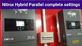 Inverex Nitrox 8kw parallel complete installation 36 Soler panel himo6