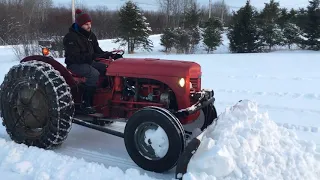 1955 Massey Ferguson Tea20 pushing snow