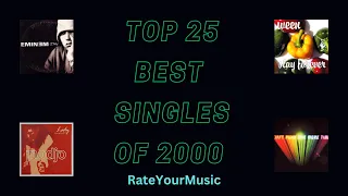 Top 25 Best Singles of 2000 (from RateYourMusic)