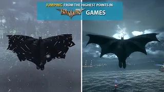 Jumping From the Highest Points in Batman Games!