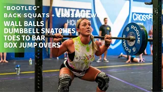 "Bootleg" | Back Squat Strength | Wall Balls + DB Snatches + Toes to Bar + Box Jump Overs