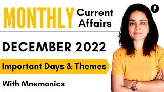 December 2022 Important Days & Theme | Monthly Current Affairs 2022 | With Mnemonics