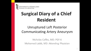 Unruptured Left Posterior Communicating Artery Aneurysm