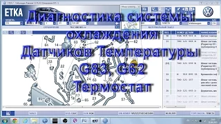 Как проверить термостат и датчики G83,85  AUDI VW SKODA в Вася Диагност.AkerMehanik