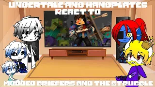 Undertale and Handplates React to || Modded Griefers and The Struggle || Gacha Club (My AU)
