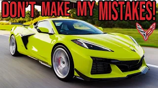 All my 2023 C8 Corvette Z06 Build and Option REGRETS!