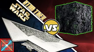 EXECUTOR SUPERSTERNENZERSTÖRER VS. BORG KUBUS - STAR TREK vs. STAR WARS - SCI-FI BASIS VERSUS