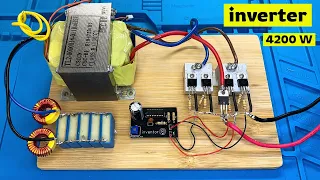 how to make simple inverter 4200W , sine wave , 4 mosfet , IRF3205 ,jlcpcb