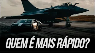 Bugatti aposta corrida com um avião caça a jato na França - Auto Play