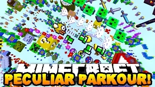 Minecraft PECULIAR PARKOUR! (New Jumps & Funny Moments!) w/PrestonPlayz & PeteZahHutt