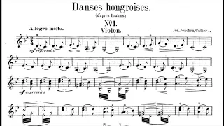 Heifetz plays Brahms Hungarian Dance no. 1 (sheet music + audio)