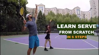 Learn Tennis Serve From Scratch - 6 Steps (TENFITMEN - Episode 174)