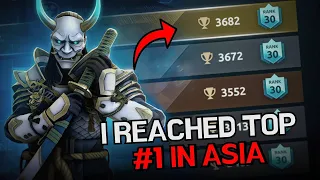 Struggle Behind Reaching #1 Rank in ASIA 🌏|| How i Reached TOP 1 Rank (3vs3 || Shadow Fight 4 Arena