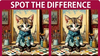 Spot The Difference 틀린그림찾기 /Only Genius Find Difference/ Find Painter & kitten
