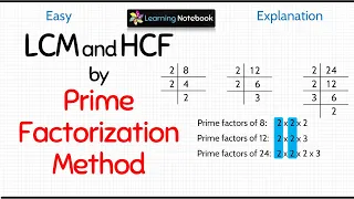 LCM and HCF by prime factorization method