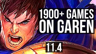 GAREN vs FIORA (TOP) | 1900+ games, 1.3M mastery, 7/2/6, Godlike | BR Diamond | v11.4