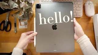 iPad Pro 2021 (M1) Space Gray 12.9" + Apple Pencil + Engraving | ASMR Unboxing Malaysia | artyconie