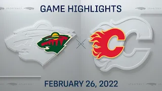 NHL Highlights | Wild vs. Flames - Feb 26, 2022