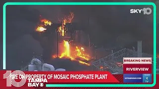 'High-density plastic pipes' burn in massive fire at Mosaic fertilizer plant in Hillsborough County