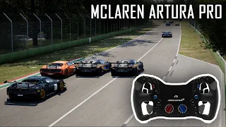 Ascher Racing McLaren Artura Pro Steering Wheel USB - Driving Impressions @ Imola (ACC)