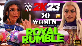 WWE 2K23 - 30 WOMEN ROYAL RUMBLE  [unedited 4K PS5 Release GAMEPLAY]