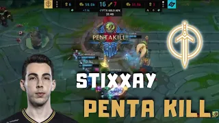 Stixxay Penta Kill Zeri on LCS Playoffs - CLG vs GG