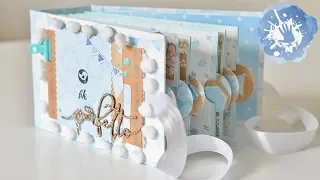 minialbum Baby - tutorial scrapbooking