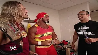 The Rock, Edge & Hulk Hogan locker room segments SmackDown 11 July 2002