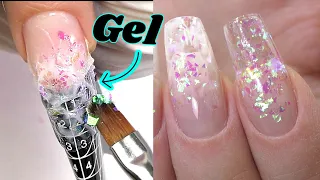 Ice Nails with Gel | Glass Nail Art Tutorial