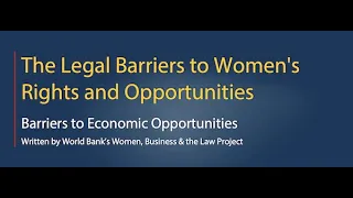 Lesson 1 - Barriers to Economic Opportunities