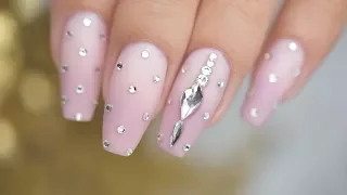 Nude Pink Ombre with Crystals | Red Iguana | April Ryan