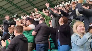 '... 2 nil down at tynie... YEASSS!!.... 💚 Hibees celebrating Josh Campbell Goal.(4K).