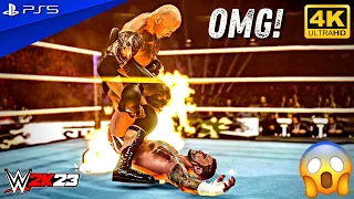 WWE 2K23 - CM Punk vs. The Rock - WWE Championship No Holds Barred Match | PS5™ [4K60]