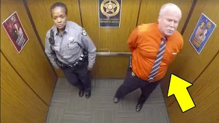 This Cop Thought They Were Alone In Elevator, Doesn’t Know Hidden Camera Is Recording His Every Move