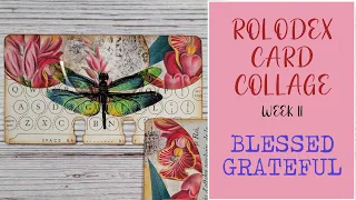 Rolodex Card Collaging WEEK 11 - Collage Challenge Using Small Images - Easy Simple Collaging