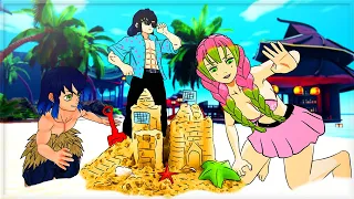 Inosuke and Mitsuri go to the beach (Demon Slayer VR)