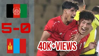 Afghanistan vs Mongolia extended highlights | 5-0 | U17 Asian cup 2022-23 | افغانستان مقابل مغلستان