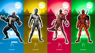 Tiles Hop SuperHero, Venom vs Black SpiderMan vs Carnage vs DeadPool