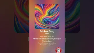 Rainbow Song - version 2 - #kidsvideos #shorts #shortsfeed #short #shortvideo #nurseryrhymes