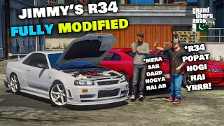 JIMMY'S FULLY MODIFIED NISSAN GT-R R34 | ALI BHAI | GTA 5 MODS