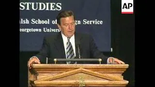 USA: GERMAN SDP LEADER SCHROEDER FOREIGN POLICY SPEECH