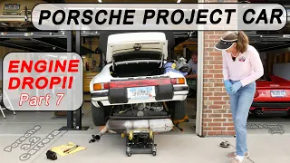 Budget eBay Porsche 911 3.2 Carrera Project #7 - We DROPPED the ENGINE!!!