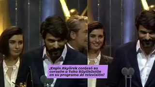 ¡Engin Akyürek confesó su corazón a Tuba Büyüküstün en su programa de televisión!