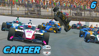 INDY 500. VIOLENT CRASHES & LARSON DEBUT - IndyCar Career Mode: Part 6