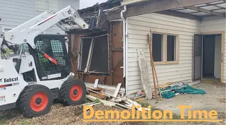 Home demolition bobcat