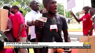 Justice for Ghana Demo: E-levy protesters denied access into Parliament - Adom TV News (8-12-21)